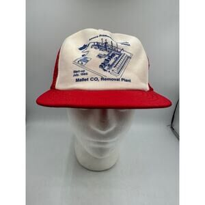 Vtg Amoco Oil Trucker Hat Snapback Made In USA Slaughter District Mallet CO